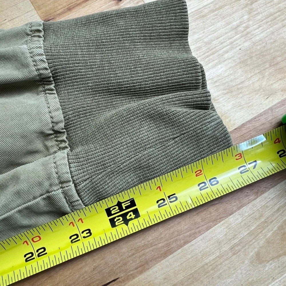 Young Fabulous & Broke Cargo Jogger Pants‎ Size Medium Khaki Tencel Utility